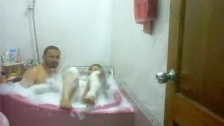Desi aunty bath tub