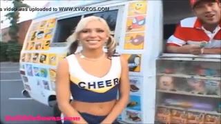 Gullibleteens.com icecreampie truck blond pigtailed cheepleader