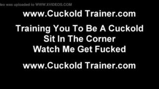 Sit in the corner while i ride a real mans cock