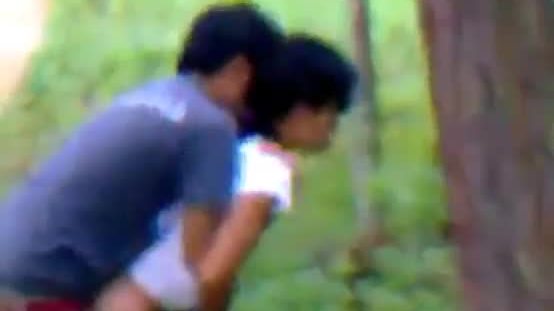 Indian college couple hot romance in jungle