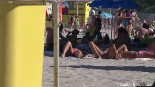 Topless sexy bikini cameltoe teens beach voyeur spy cam hd video